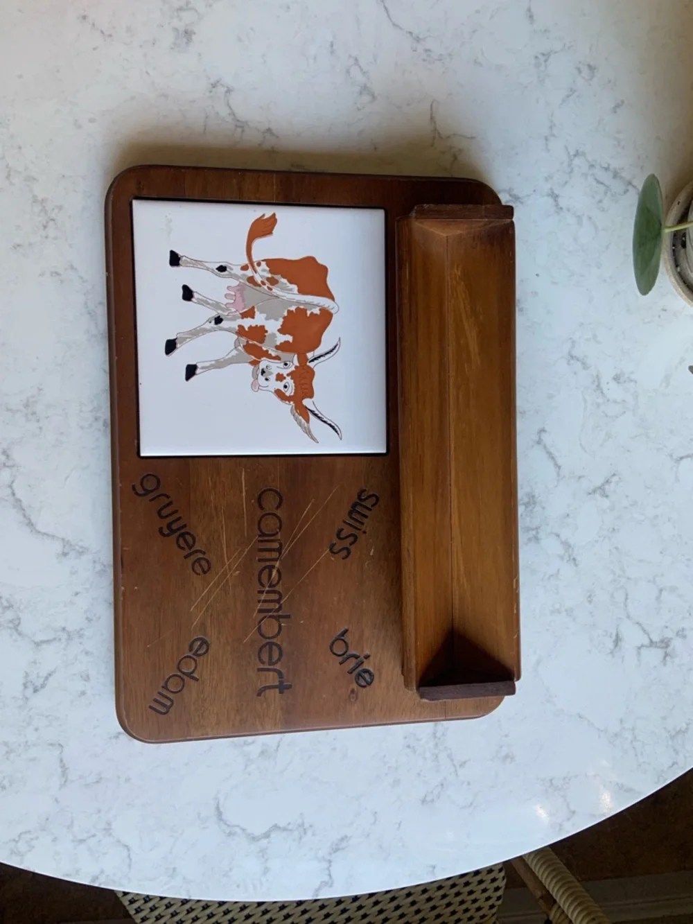 Vintage MCM Teak Cheese Board